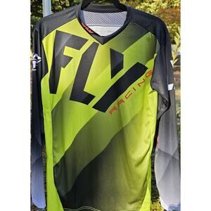 Fly Racing Lite Jersey Metz 994 Black Yellow Riding Motocross BMX ATV Size Small